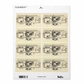 keuken Haard Sjabloon Etiket (Full Sheet)