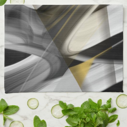 Keuken handdoek Abstracte trend interieur zwart