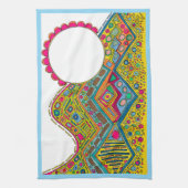 KEUKEN HANDDOEK "ALLES MOGELIJK!" blauwe afwerking (Verticaal)
