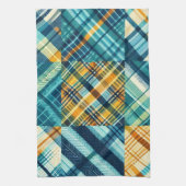 Keuken Handdoek Blauw Geel Geruit Plaid (Verticaal)