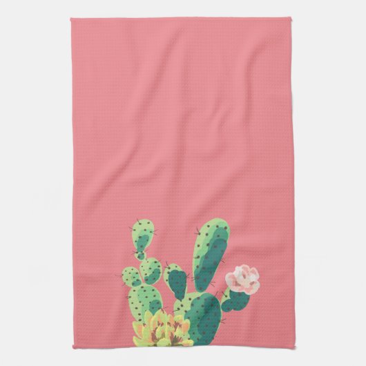 Keuken Handdoek Boheemse Cactus Succulenten Desser (Verticaal)