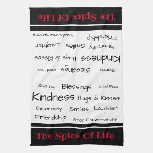 Keuken handdoek-De Spice of Life Theedoek (Verticaal)