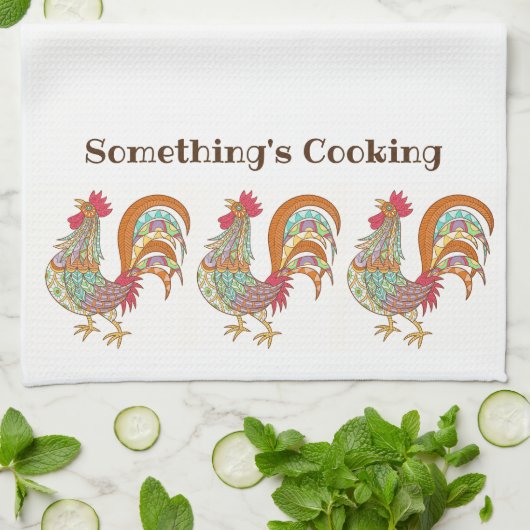 Keuken handdoek-haan iets is koken theedoek (Gevouwen)