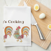 Keuken handdoek-haan iets is koken theedoek (Quarter Fold)