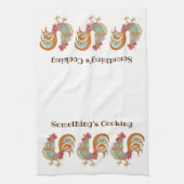 Keuken handdoek-haan iets is koken theedoek (Verticaal)