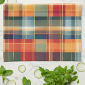 Keuken Handdoek Herfst Herfst Thanksgiving Plaid P (Gevouwen)