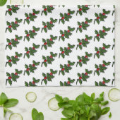 Keuken Handdoek - Holly Leaves and Berries (Gevouwen)