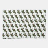 Keuken Handdoek - Holly Leaves and Berries (Horizontaal)