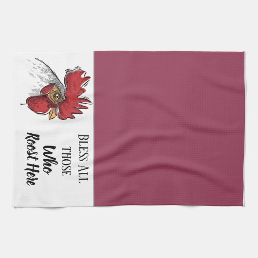 Keuken handdoek-kip zegene iedereen die theedoek (Horizontaal)