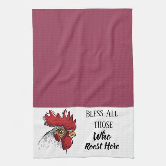 Keuken handdoek-kip zegene iedereen die theedoek (Verticaal)