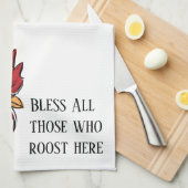 Keuken handdoek-kip zegene iedereen die theedoek (Quarter Fold)