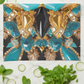 Keuken handdoek met Bahamas Kleuren Design (Gevouwen)