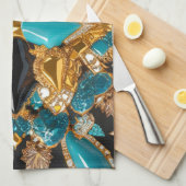 Keuken handdoek met Bahamas Kleuren Design (Quarter Fold)