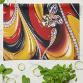 Keuken handdoek met Belgische kleuren Design (Gevouwen)