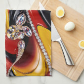 Keuken handdoek met Belgische kleuren Design (Quarter Fold)