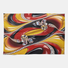 Keuken handdoek met Belgische kleuren Design