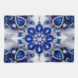 Keuken handdoek met Blauw Wit Kleuren Design