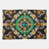 Keuken handdoek met Braziliaanse kleuren Design (Horizontaal)