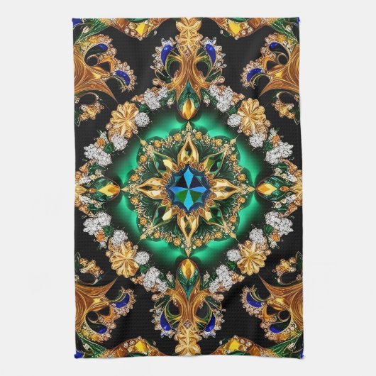 Keuken handdoek met Braziliaanse kleuren Design (Verticaal)