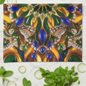 Keuken handdoek met Brazilië Kleuren Design (Gevouwen)