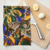 Keuken handdoek met Brazilië Kleuren Design (Quarter Fold)