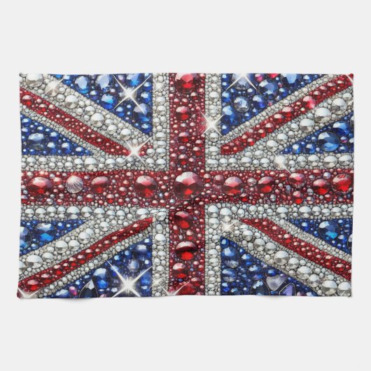 Keuken handdoek met British Colours Design (Horizontaal)