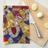 Keuken handdoek met Colombia Kleuren Design (Quarter Fold)