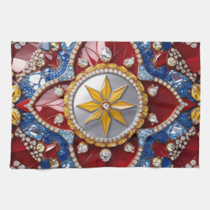 Keuken handdoek met Colombiaanse kleuren Design