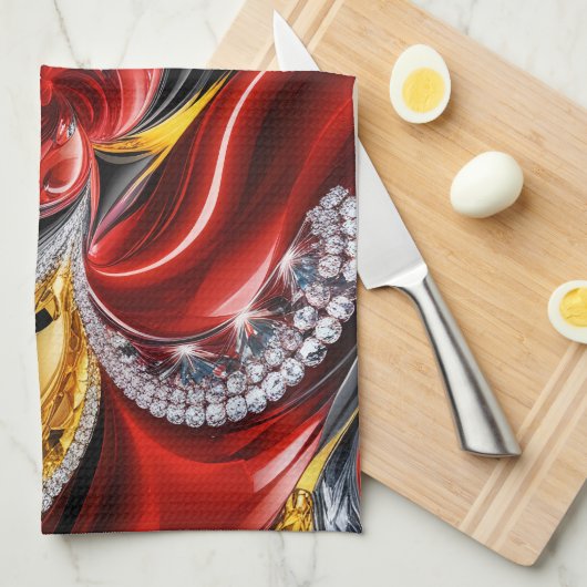 Keuken handdoek met Duitse kleuren Design (Quarter Fold)