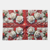 Keuken handdoek met Engels Rozen Design (Horizontaal)