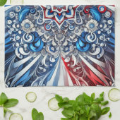 Keuken handdoek met Franse kleuren Design (Gevouwen)