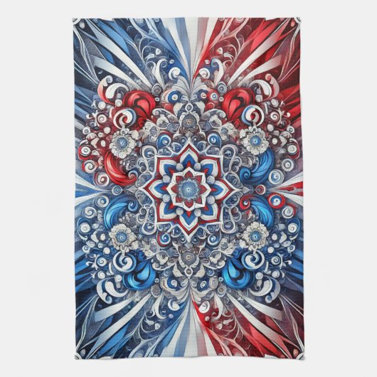 Keuken handdoek met Franse kleuren Design (Verticaal)