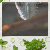 Keuken handdoek met hoofd van kleurrijke Iguana ha (Gevouwen)