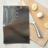 Keuken handdoek met hoofd van kleurrijke Iguana ha (Quarter Fold)