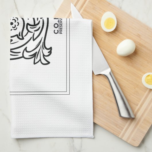 Keuken Handdoek met Inner Logo Design (Quarter Fold)