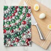 Keuken handdoek met Italiaanse kleuren Design (Quarter Fold)