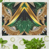 Keuken handdoek met Jamaicaanse kleuren Design (Gevouwen)