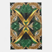 Keuken handdoek met Jamaicaanse kleuren Design (Verticaal)