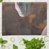 Keuken handdoek met kleurrijke Iguana hagedis (Gevouwen)
