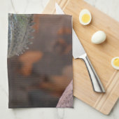 Keuken handdoek met kleurrijke Iguana hagedis (Quarter Fold)