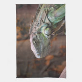 Keuken handdoek met kleurrijke Iguana hagedis (Verticaal)