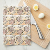 Keuken Handdoek met Leaf design. (Quarter Fold)