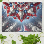 Keuken handdoek met Noorse kleuren Design (Gevouwen)