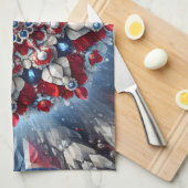 Keuken handdoek met Noorse kleuren Design (Quarter Fold)