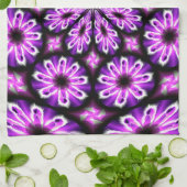 Keuken handdoek met paarse zwarte Abstract Design (Gevouwen)