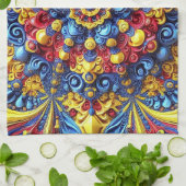 Keuken handdoek met Roemeense kleuren Design (Gevouwen)