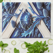 Keuken handdoek met Scottish Thistles Design (Gevouwen)