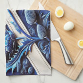 Keuken handdoek met Scottish Thistles Design (Quarter Fold)
