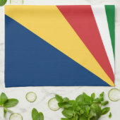 Keuken handdoek met Seychellen Kleuren Design (Gevouwen)