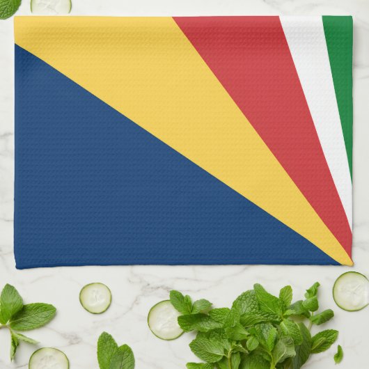 Keuken handdoek met Seychellen Kleuren Design (Gevouwen)